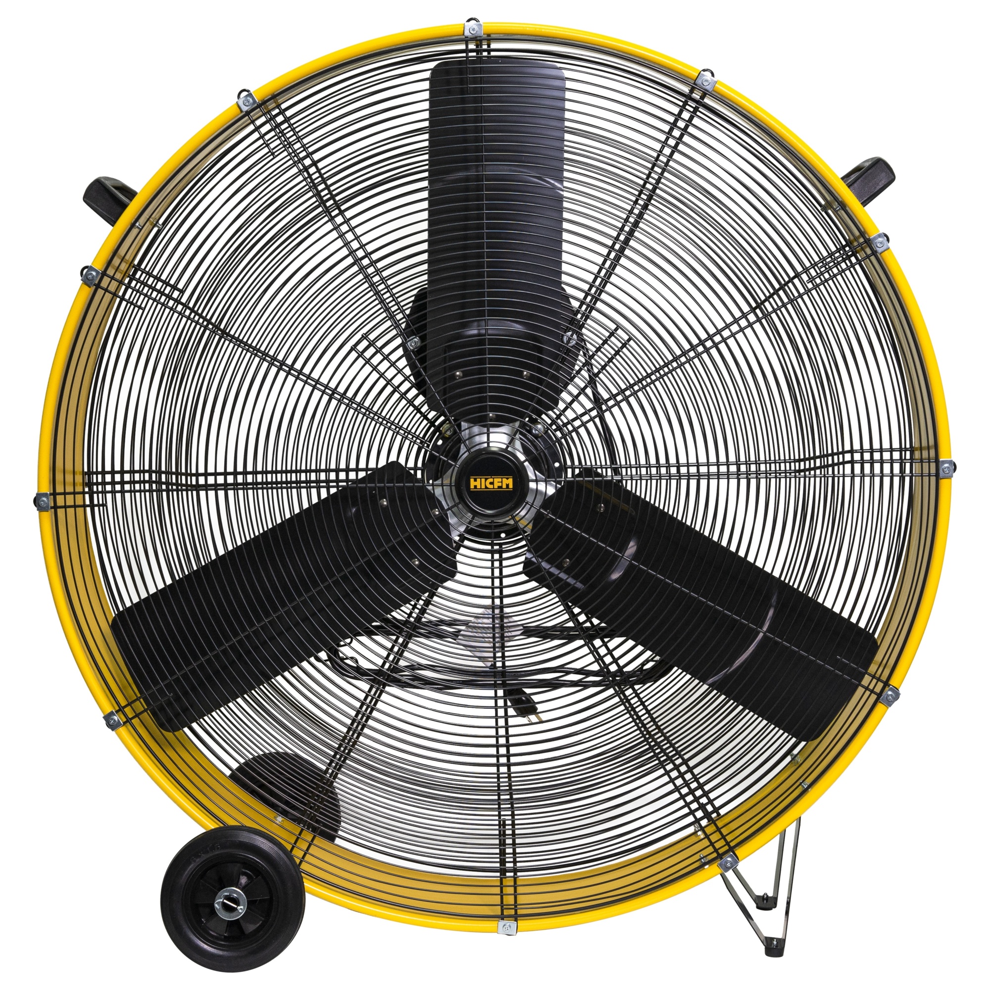 EdenDirect High Velocity Drum Fan — 39in., Variable Speed, 14,000–21,000 CFM, Built-In Handle, Yellow, Model# NTEFAN-D36FDC